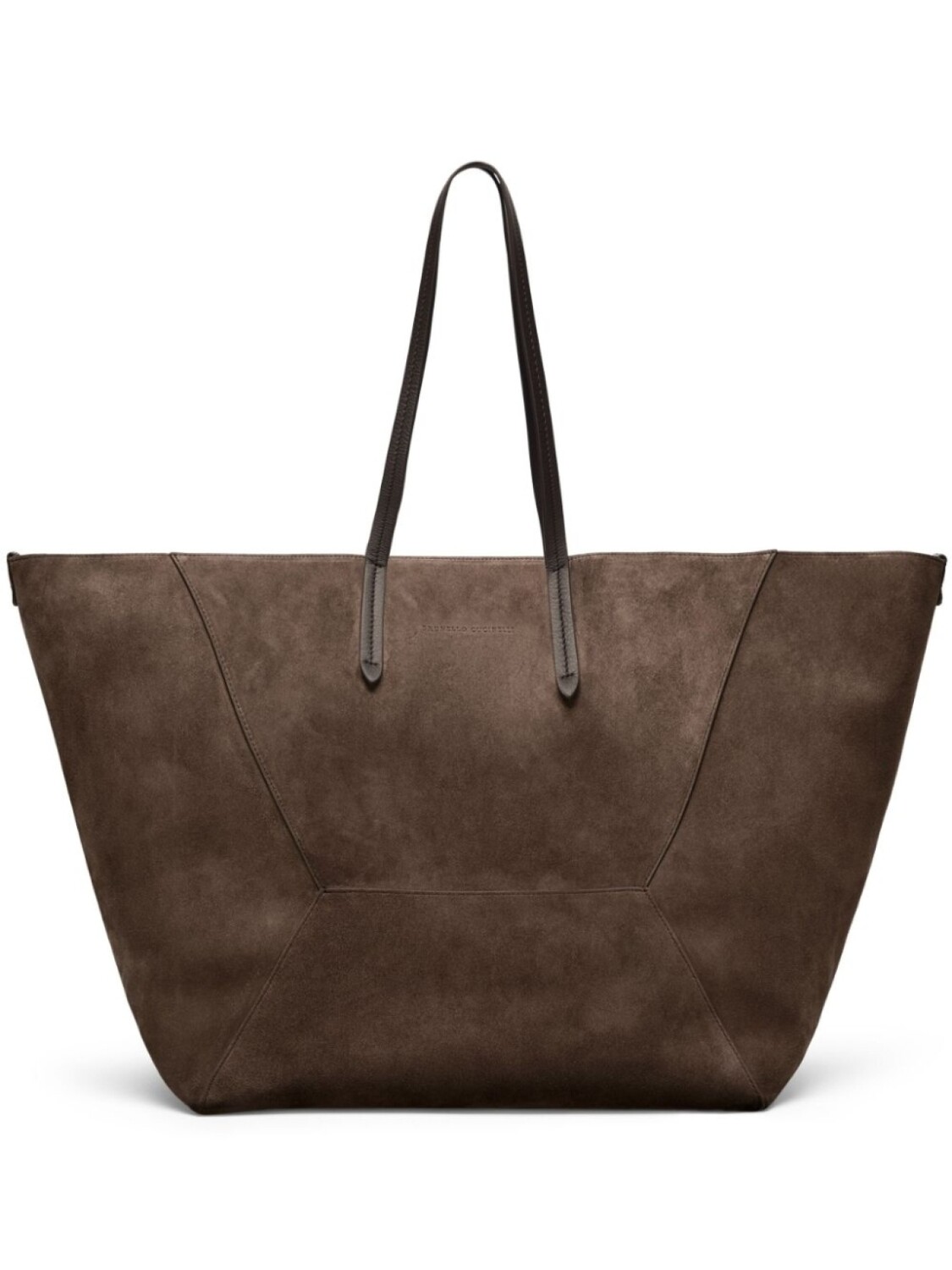 

Brunello Cucinelli сумка-тоут с тисненым логотипом, коричневый