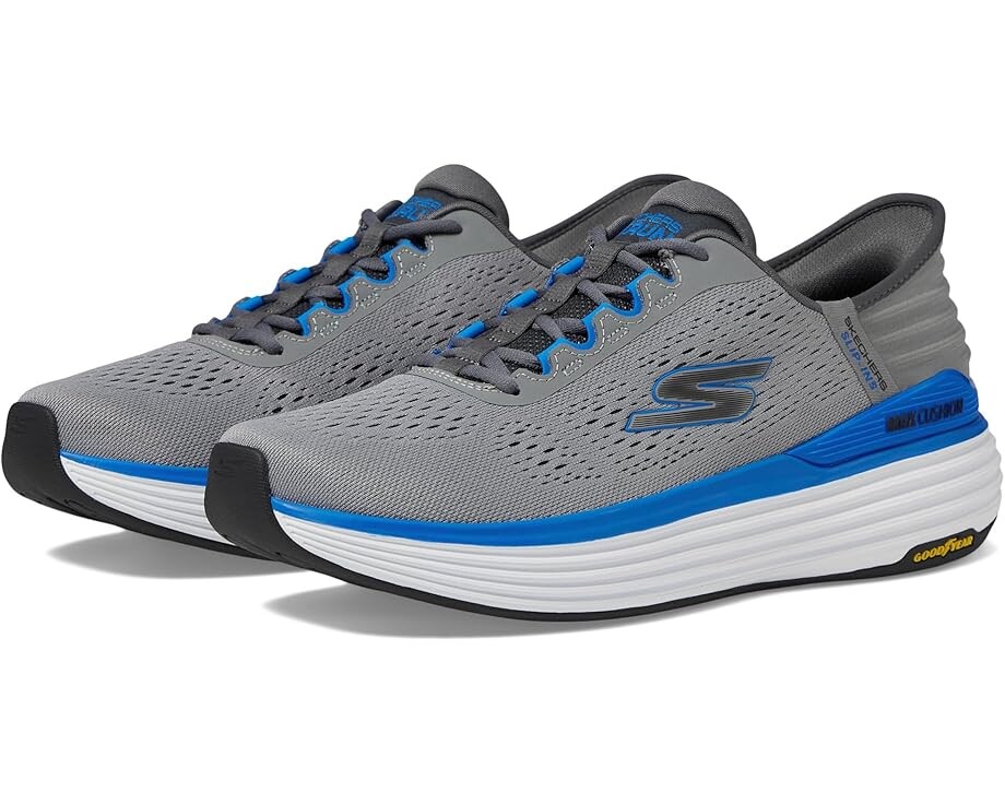 

Кроссовки SKECHERS Skechers Hands Free Slip-ins Max Cushioning Suspension- Linear Focus, цвет Grey/Blue