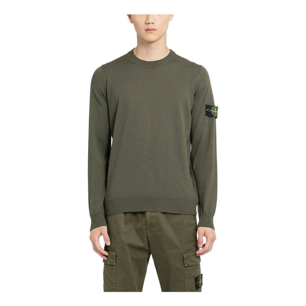 

Свитер logo patch crewneck sweatshirt 'olive green' Stone Island, зеленый