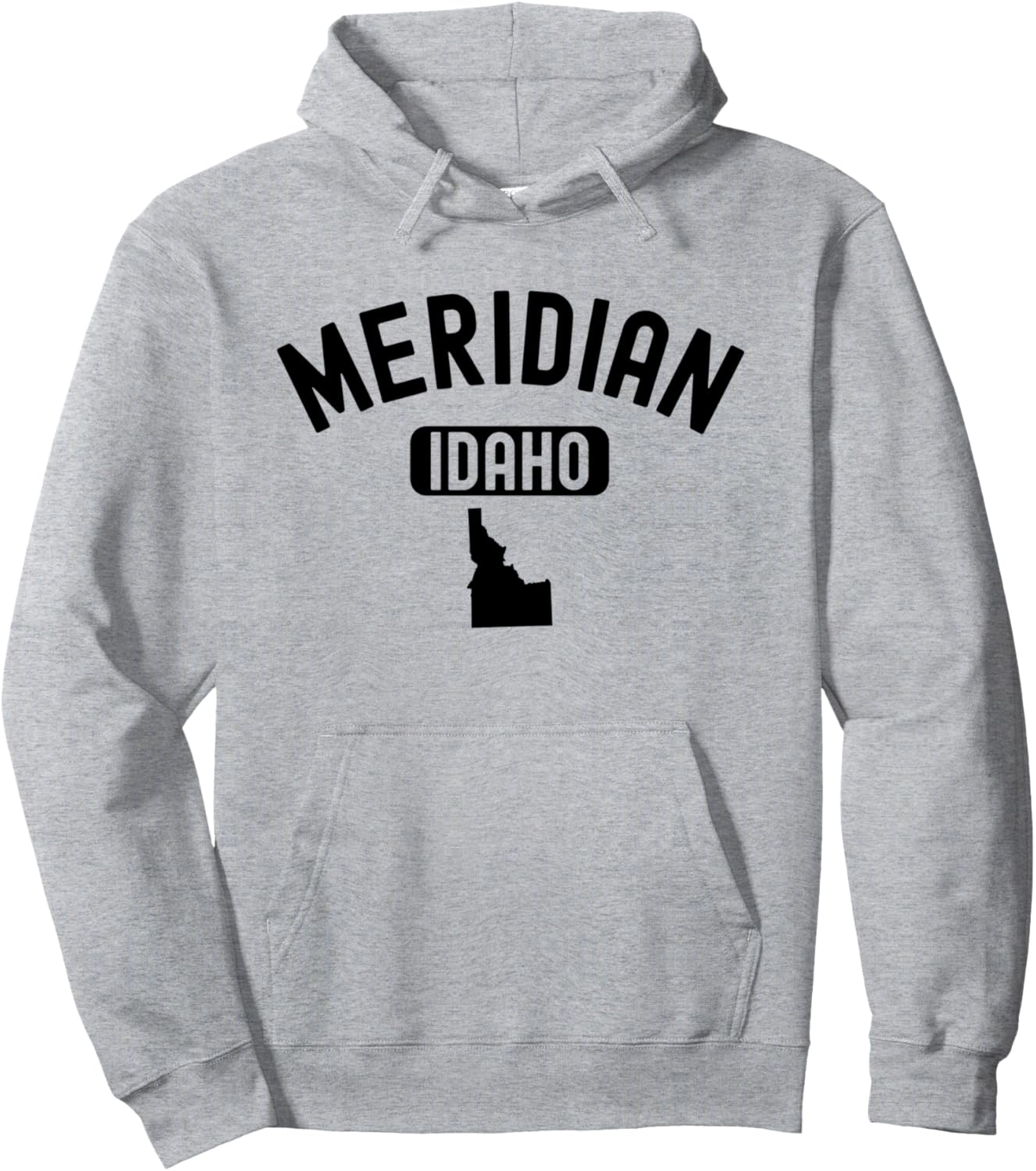 

Худи Meridian Idaho Retro Boise Vintage Nampa State University Potato 208 Idaho Apparel Tee Co, серый