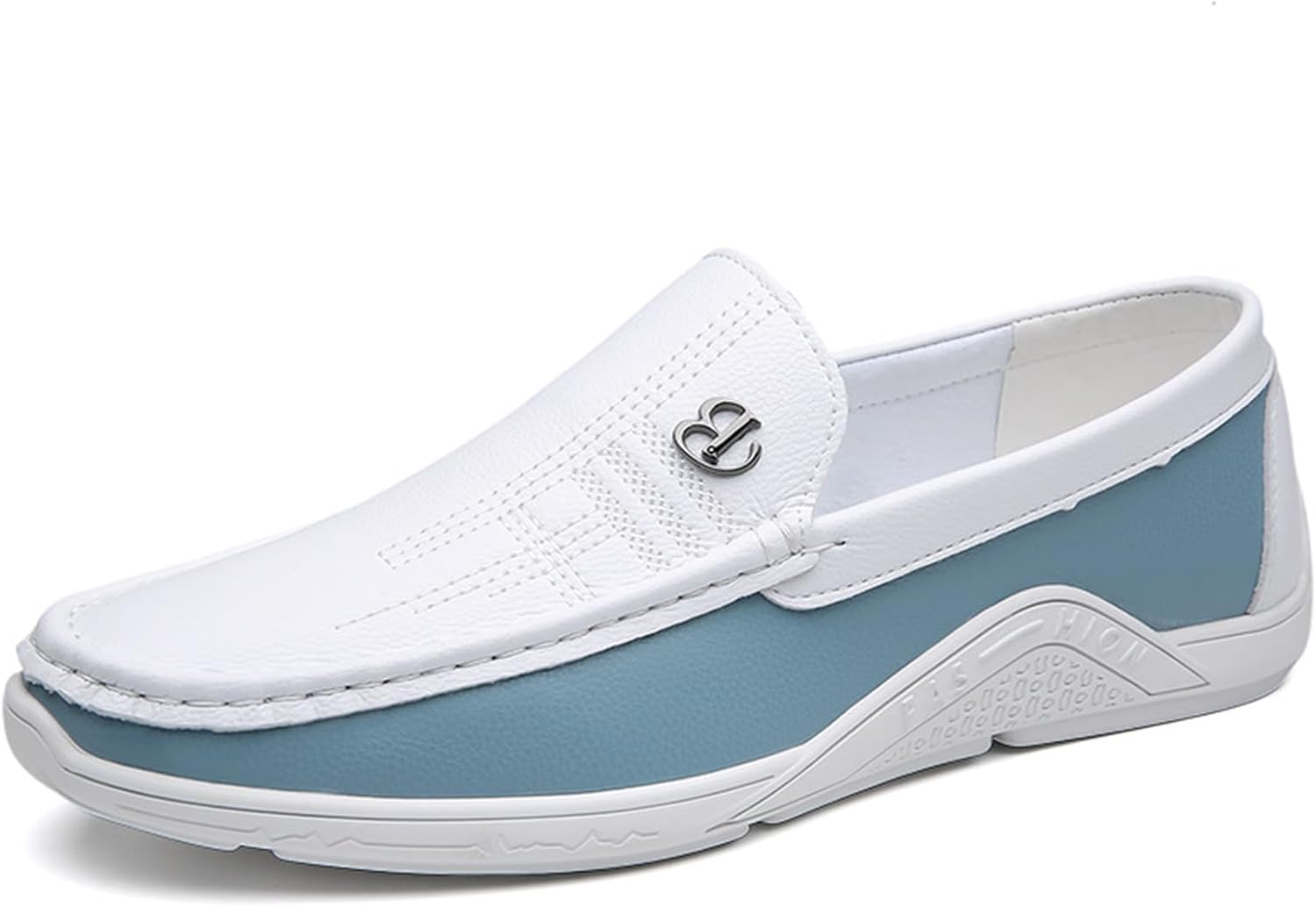 

Модные мужские лоферы с цветными вставками Gezolligheid, белый