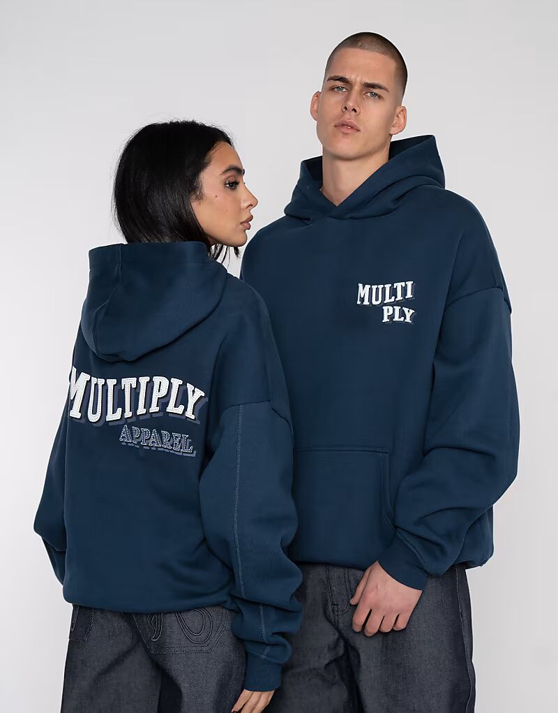 

Multiply Apparel - Pennant - Толстовка свободного кроя ярко-синего цвета