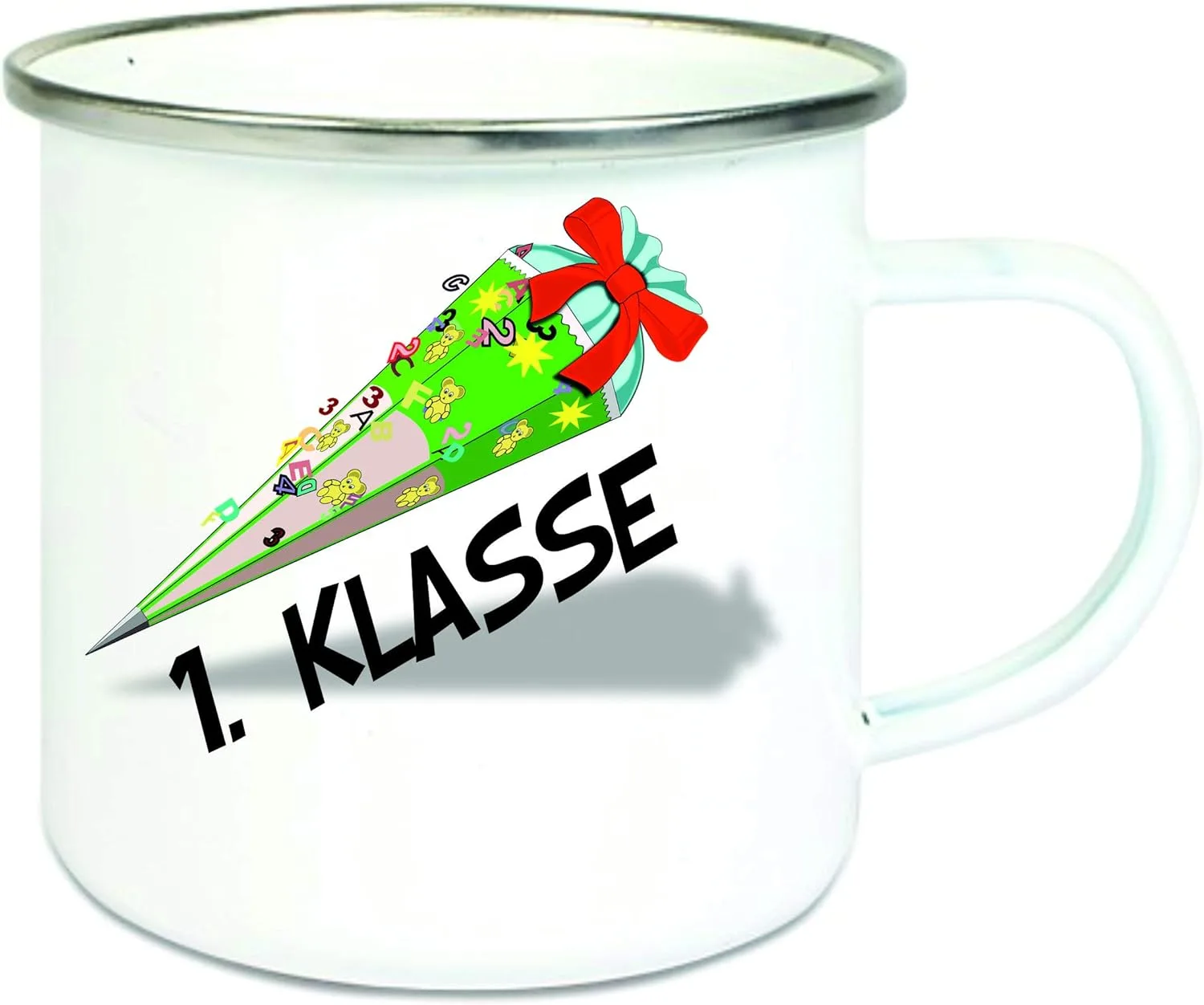 Эмалированная кружка "1st Class – Children's Mug First Day of School" – кофейная кружка с принтом Crealuxe