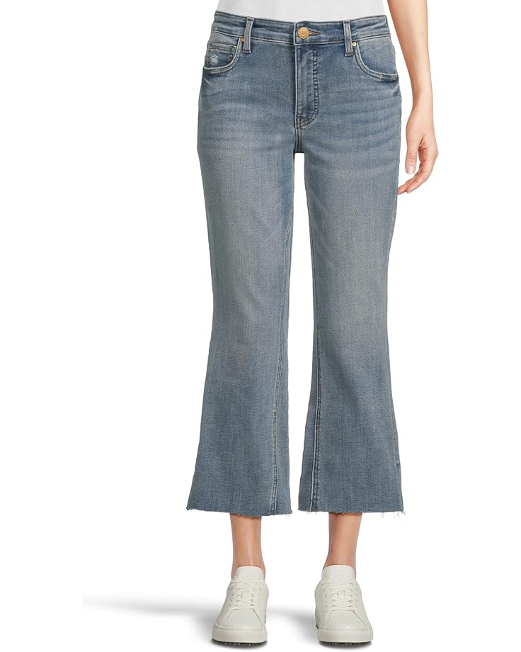 

Джинсы KUT from the Kloth Petite Kelsey High Rise Fab Ab Ankle Flare-nset Leg, цвет Comprehensive