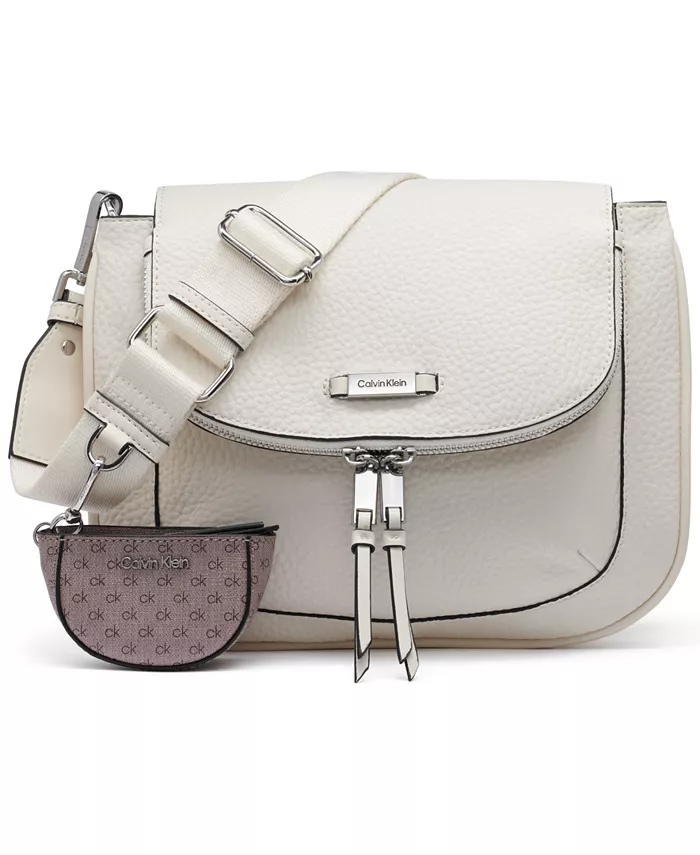 

Zulle Zip-Around Crossbody с фирменным Hang Off Calvin Klein, белый