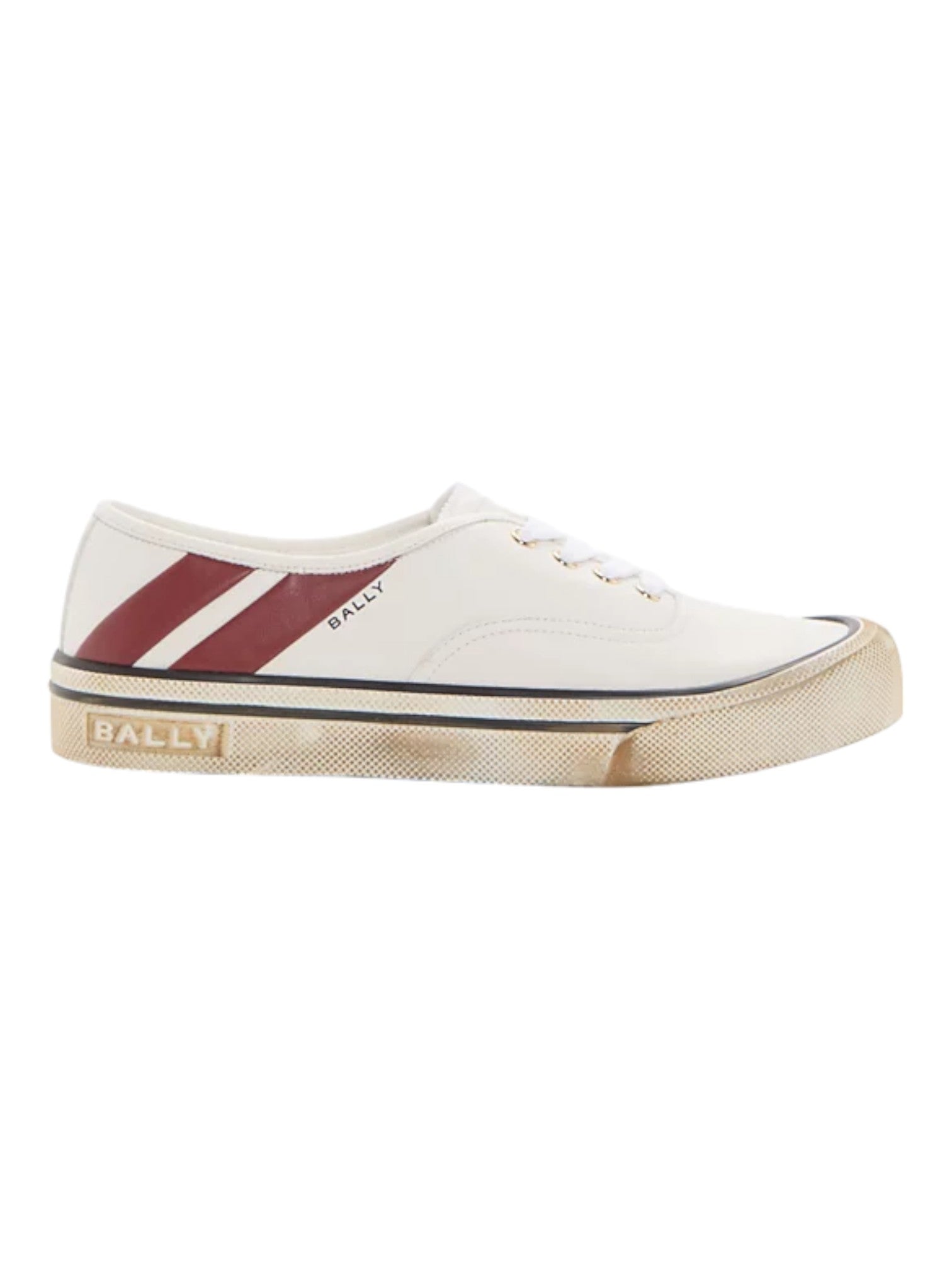 Bally Lyder 6305875 Мужские белые/красные кожаные кроссовки — фото 2