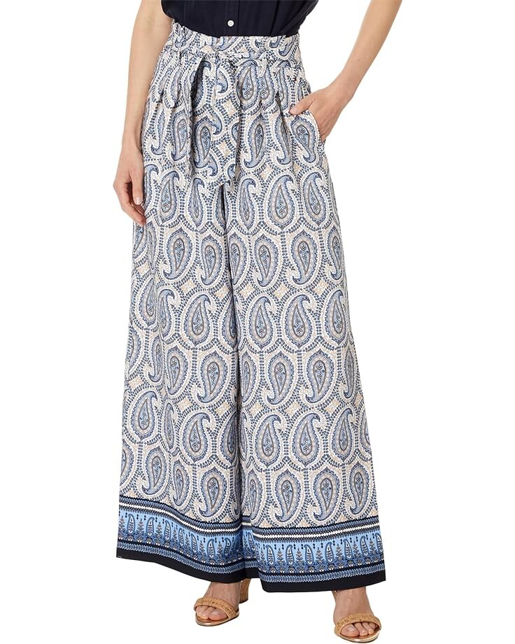 

Брюки Tommy Hilfiger Paisley Wide Leg, цвет Ivory Multi