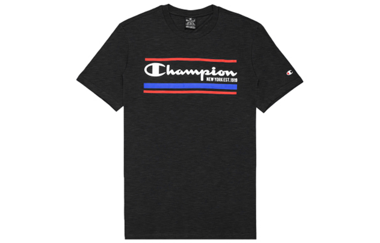 

Champion Футболка прямого кроя унисекс, черная, SS20