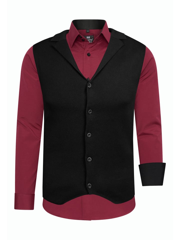 

Rusty Neal Комплект из двух предметов: рубашка и жилет, бордового цвета