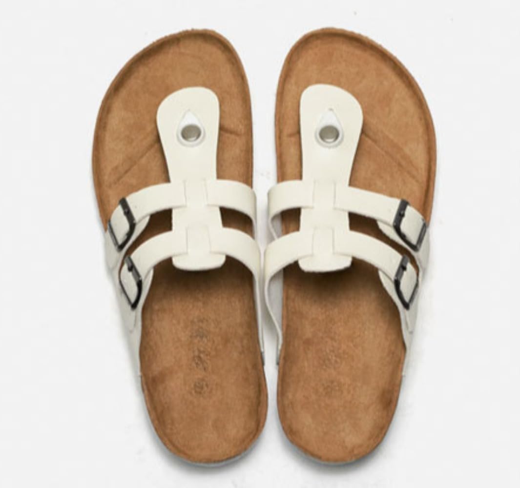 Мужские сандалии Geerta Strappy Jesus, широкие шлепанцы, пробковая стелька, водные тапочки, носить на пляже, легкие, дышащие, нескользящие, домашние шлепанцы, удобная обувь для летнего отдыха, бежевый — фото 3