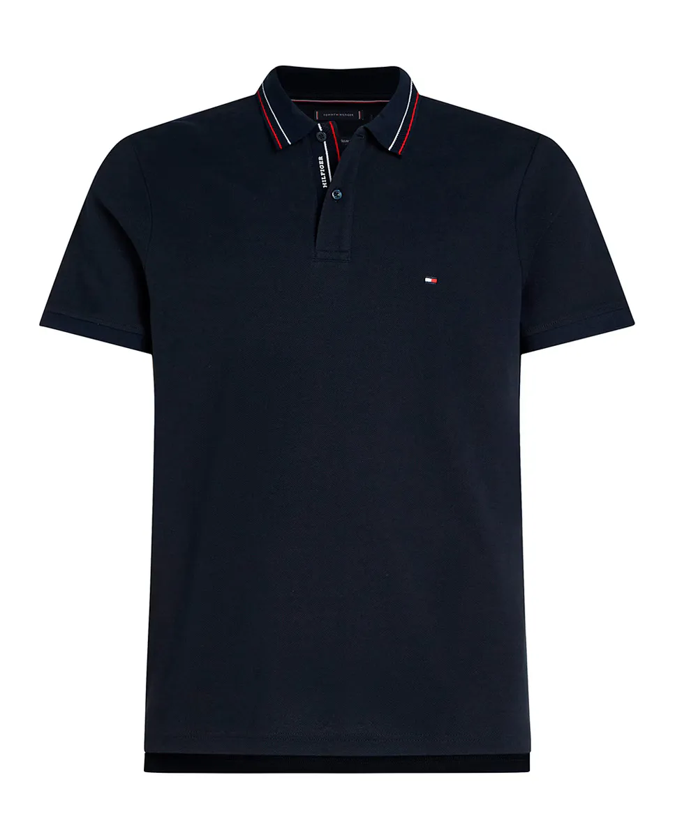 

Мужская рубашка-поло из пике с планкой, большие размеры Tommy Hilfiger, темно-синий
