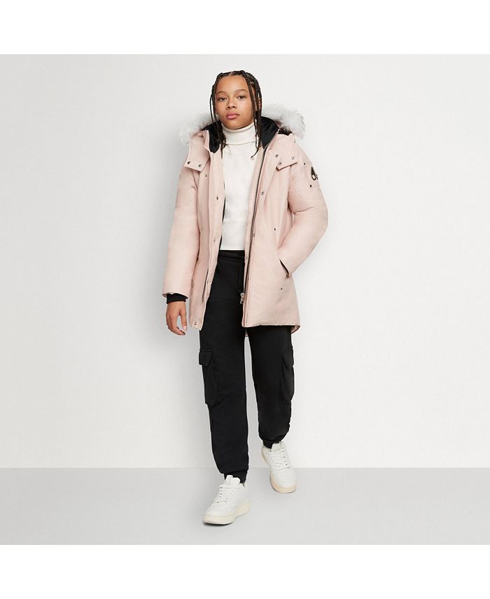 

Унисекс парка с меховым капюшоном - для малышей и детей постарше Moose Knuckles, розовый