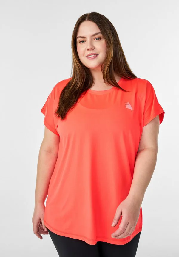 

Простая футболка Zizzi, Fiery Coral, Розовый, Простая футболка Zizzi, Fiery Coral