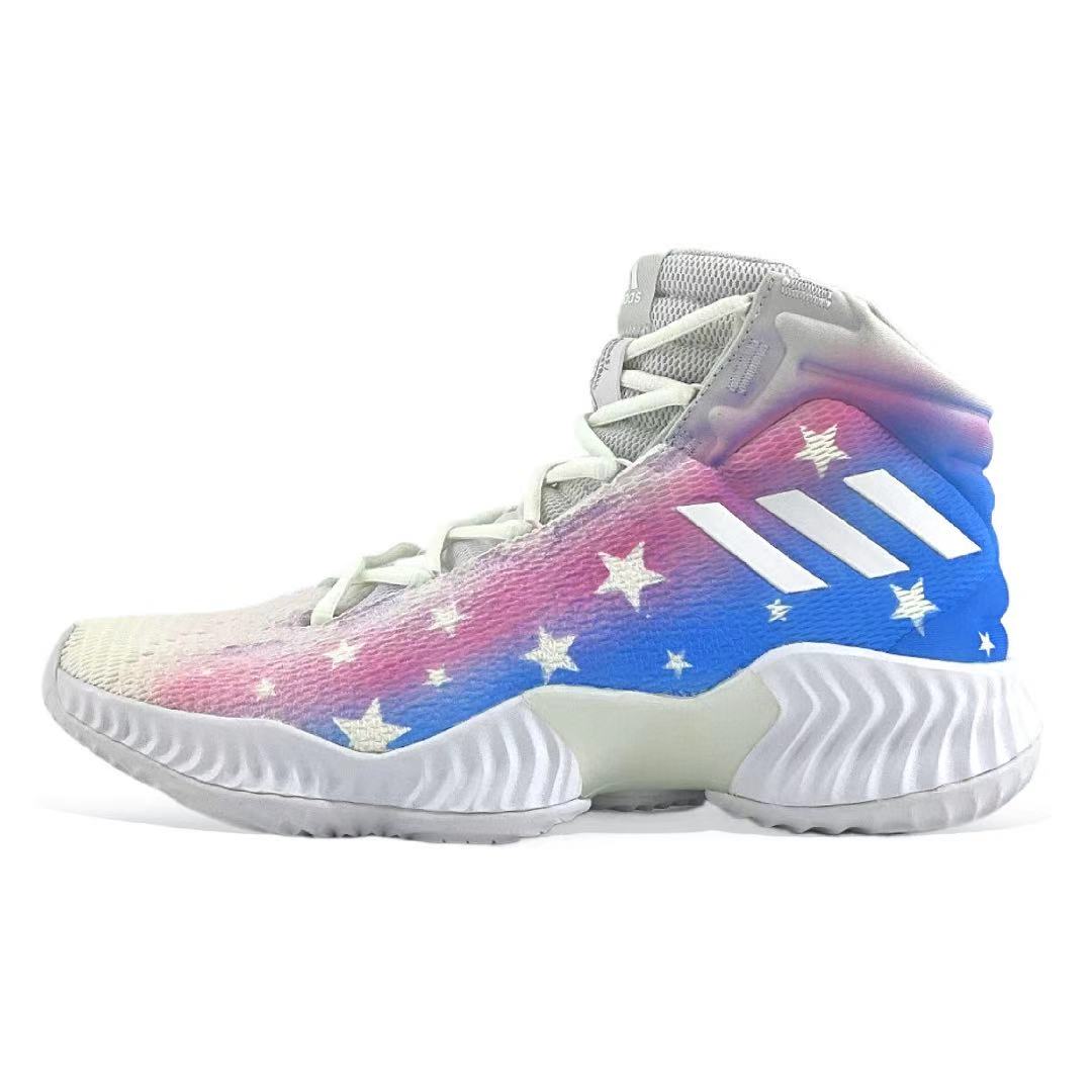 

Pro Bounce 2018 Stars Blue Pink устойчивые к истиранию кроссовки для баскетбола mid top мужские Adidas, мультиколор