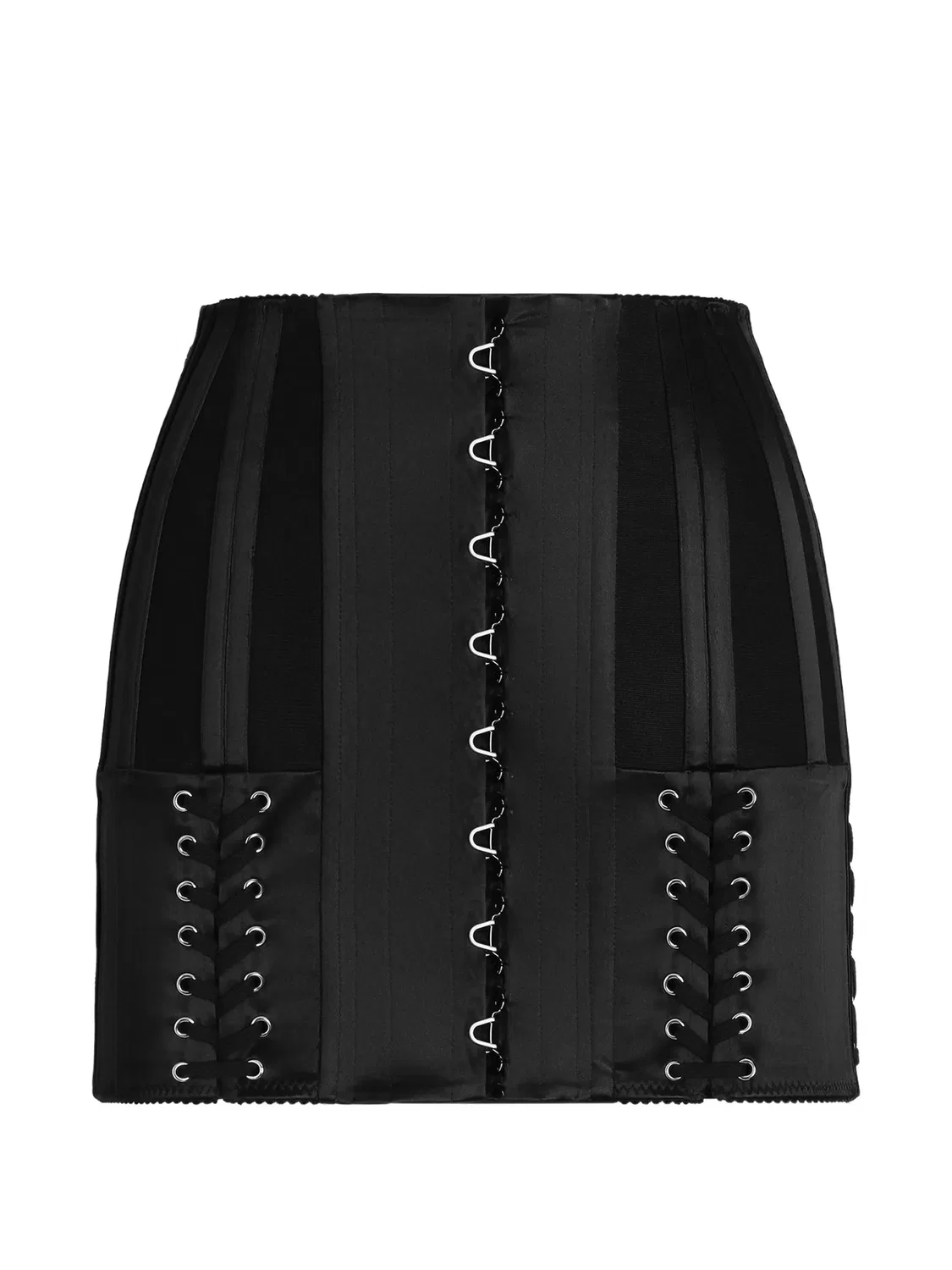 Атласная мини-юбка Dolce & Gabbana, черный