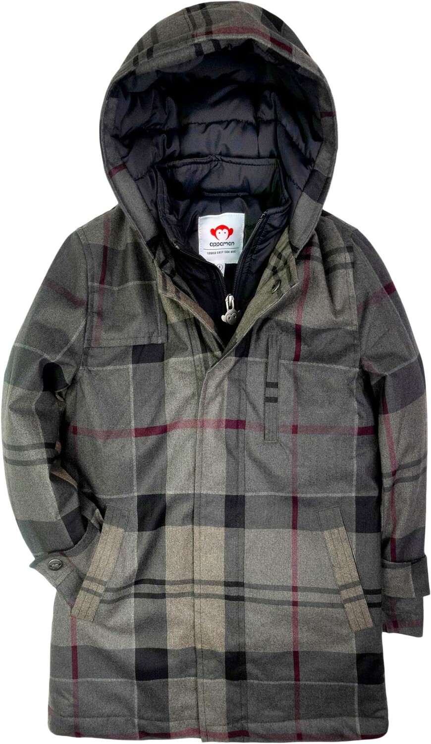 

Пальто Appaman New Gotham Insulated Coat, цвет Grey Plaid