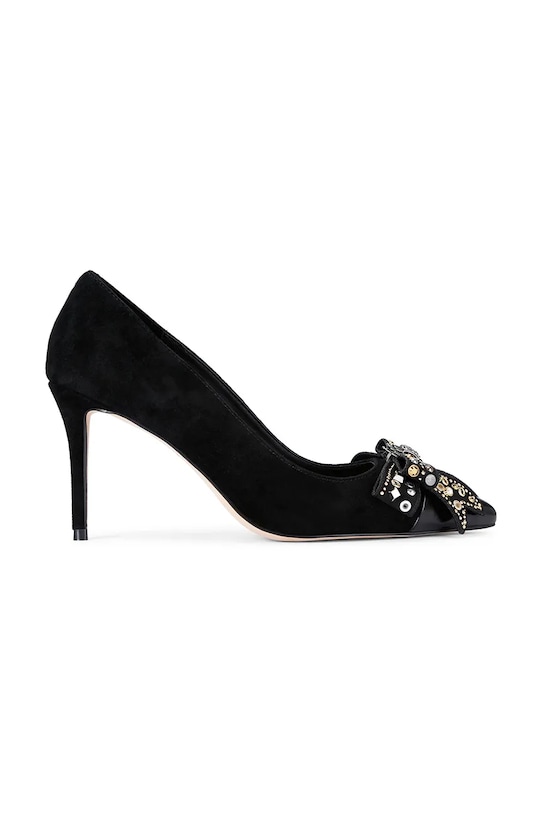 Замшевые туфли-лодочки Belgravia с бантом Kurt Geiger London, черный