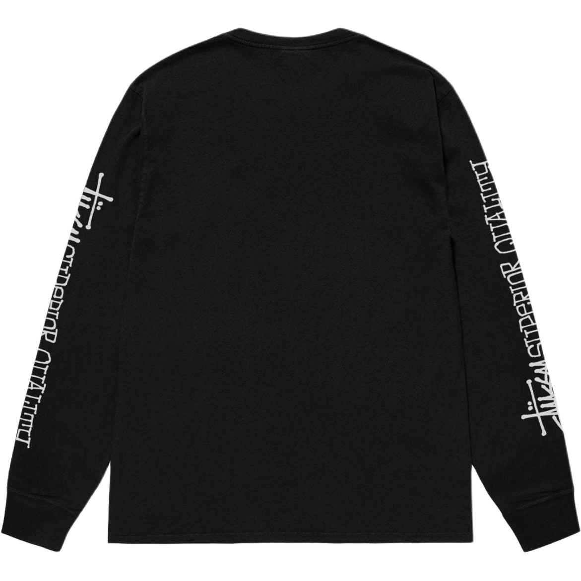 Футболка с длинным рукавом Stussy, окрашенная пигментом премиум-класса, синяя — фото 3