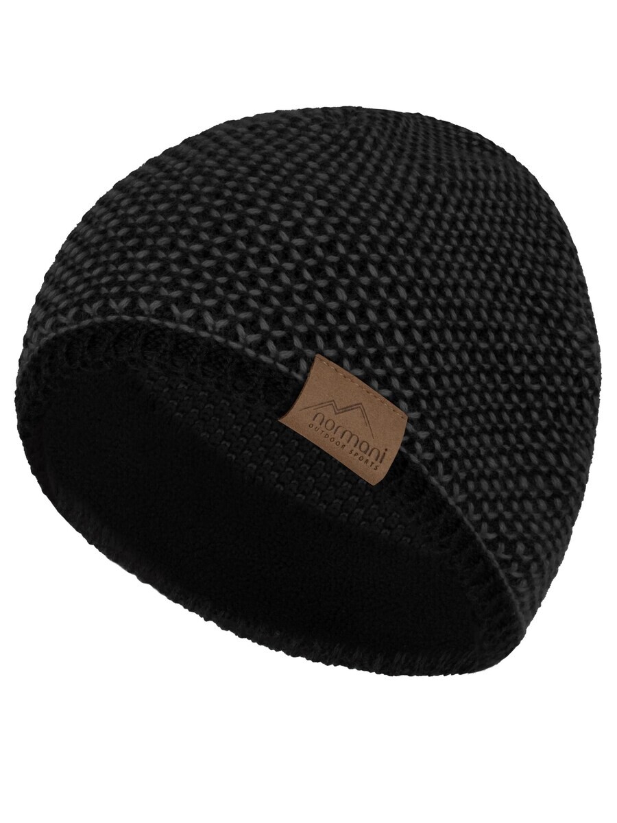 

Шапка normani Beanie Alvik, антрацит/черный