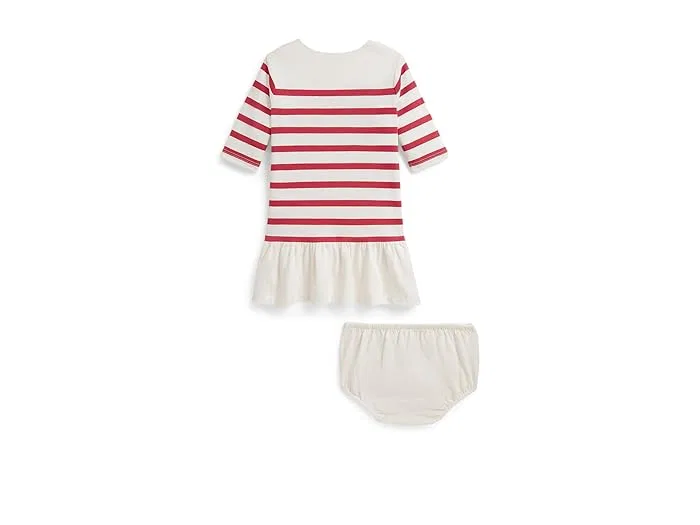 Платье с трусиками Polo Ralph Lauren Kids Striped Cotton Mariner, Nantucket Red/Deckwash White — фото 2