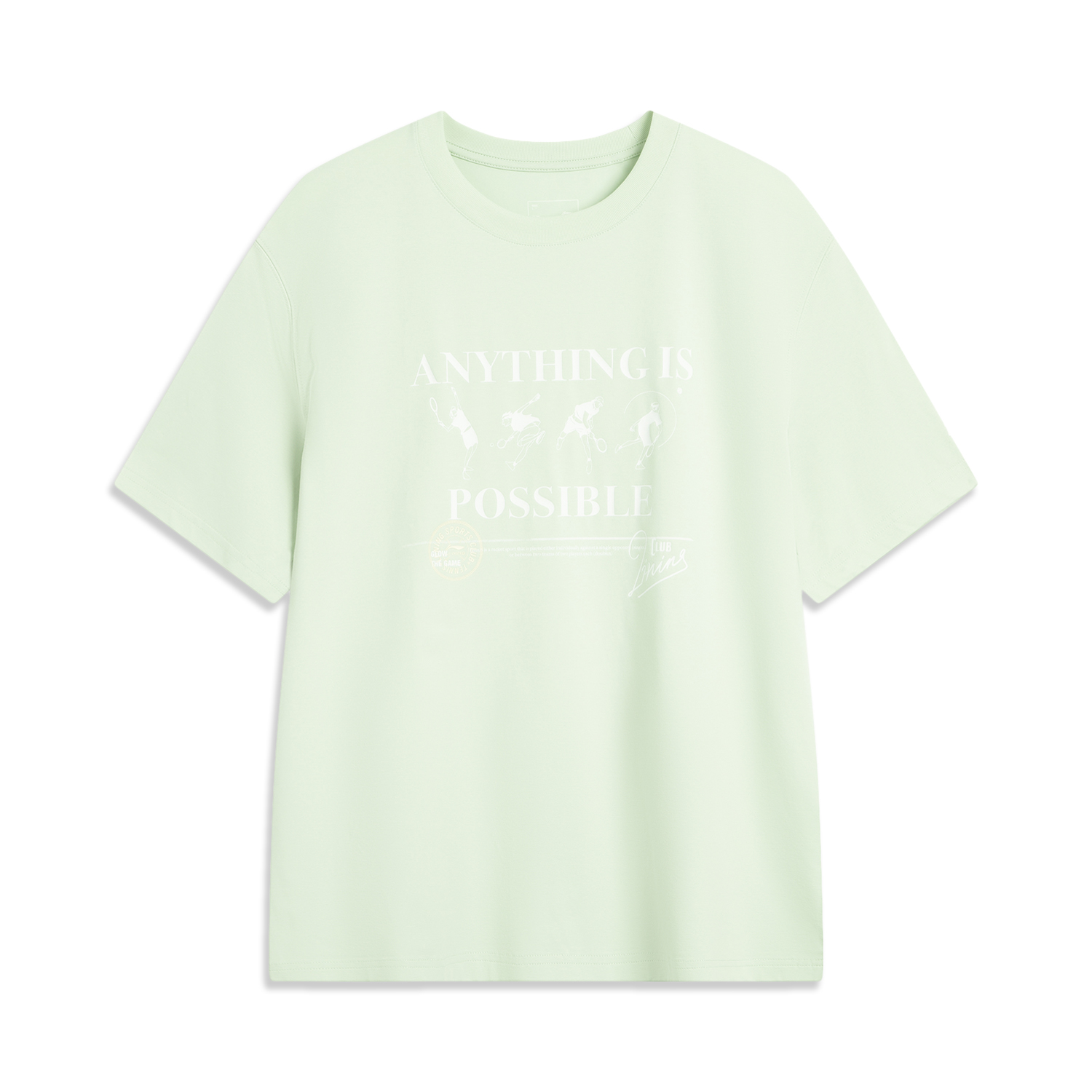 

LINING Футболка Men's Foam Green, Зеленый, LINING Футболка Men's Foam Green