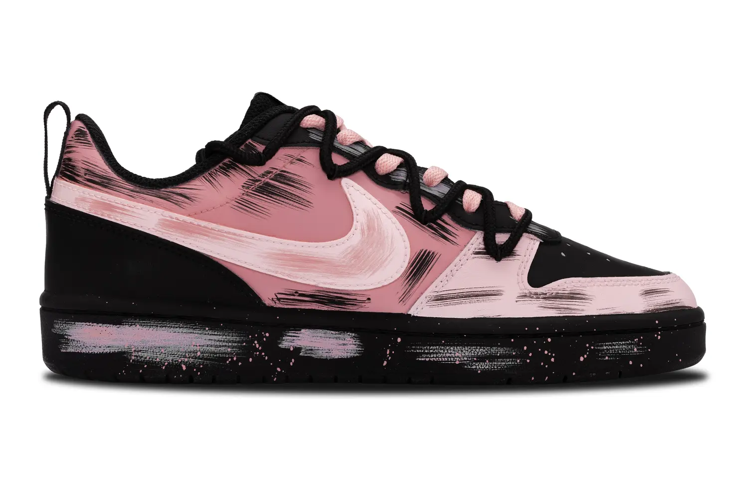 

Кроссовки Nike Court Borough Skateboarding Shoes Women's Low-top Black/pink, цвет Peach