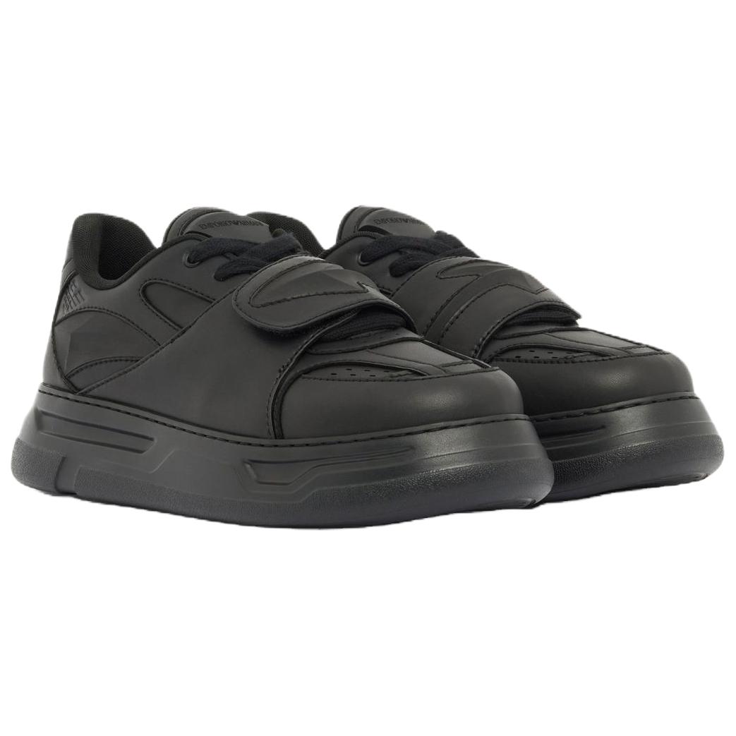EMPORIO ARMANI Кроссовки для скейтбординга мужские Low top черные — фото 4