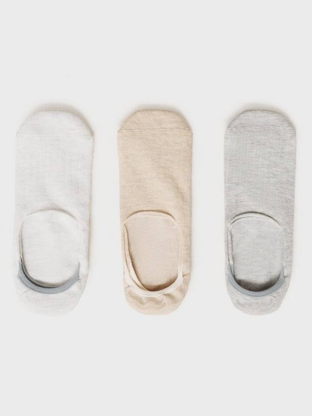 

Розовые носки-слипоны Mango, цвет White/Beige/Grey