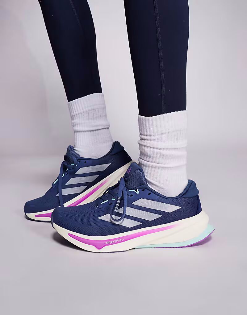 Кроссовки Adidas Running Supernova Rise 2 темно-синего и фиолетового цветов Adidas Performance