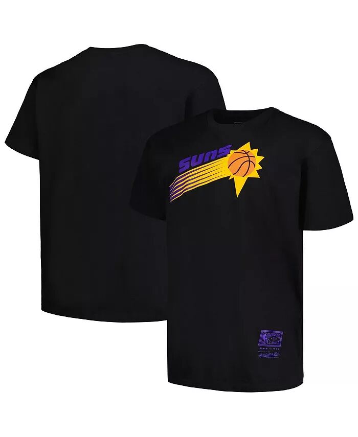 

Мужская черная состаренная футболка Phoenix Suns Big and Tall Hardwood Classics с винтажным логотипом Mitchell & Ness