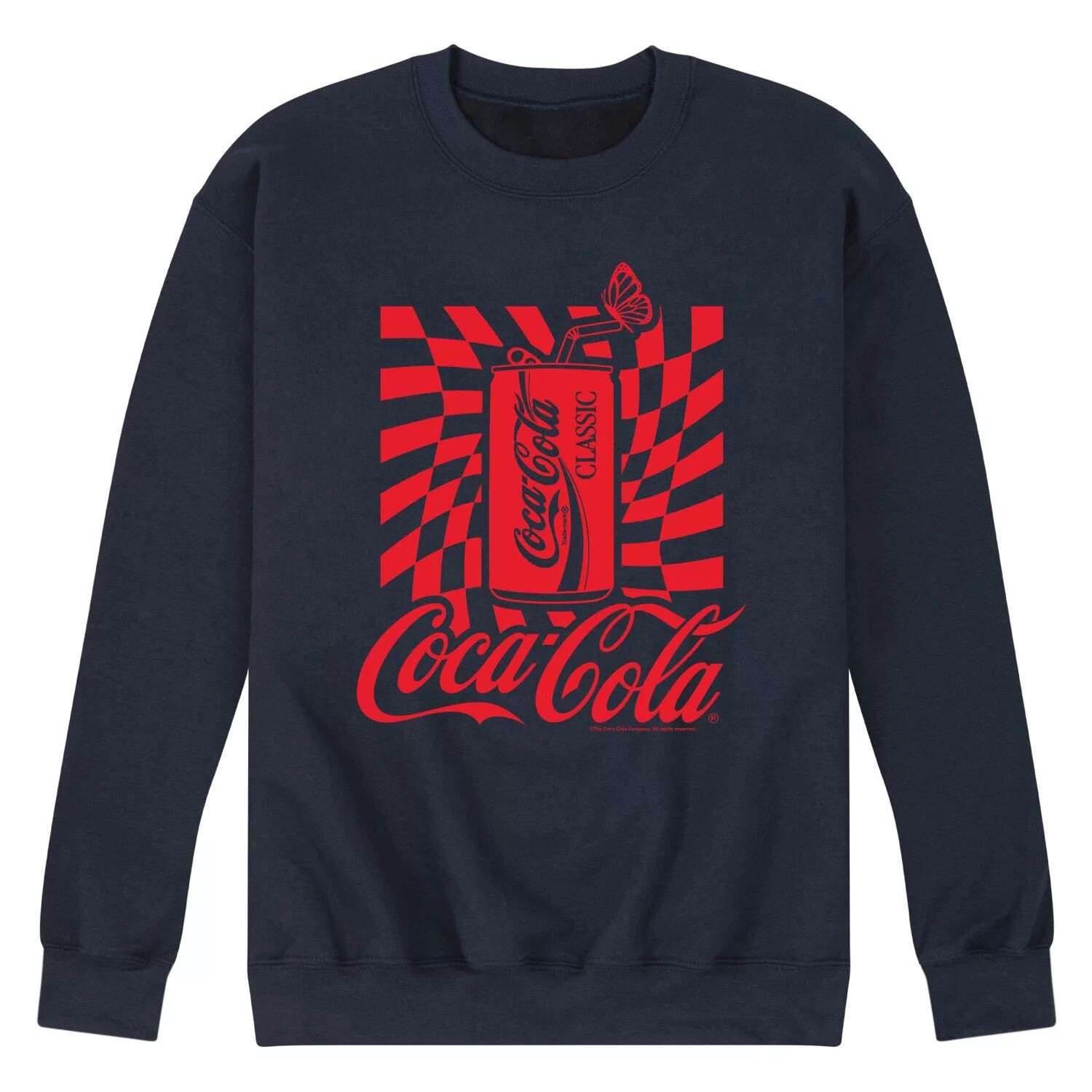 

Мужской флисовый свитшот с рисунком Coca-Cola Can Licensed Character