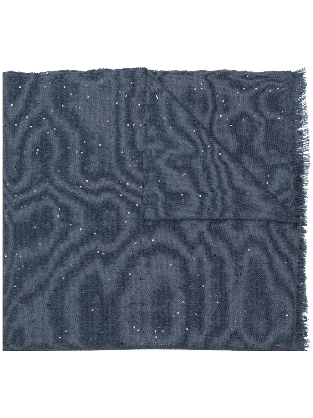 

Длинный шарф с пайетками Brunello Cucinelli, синий