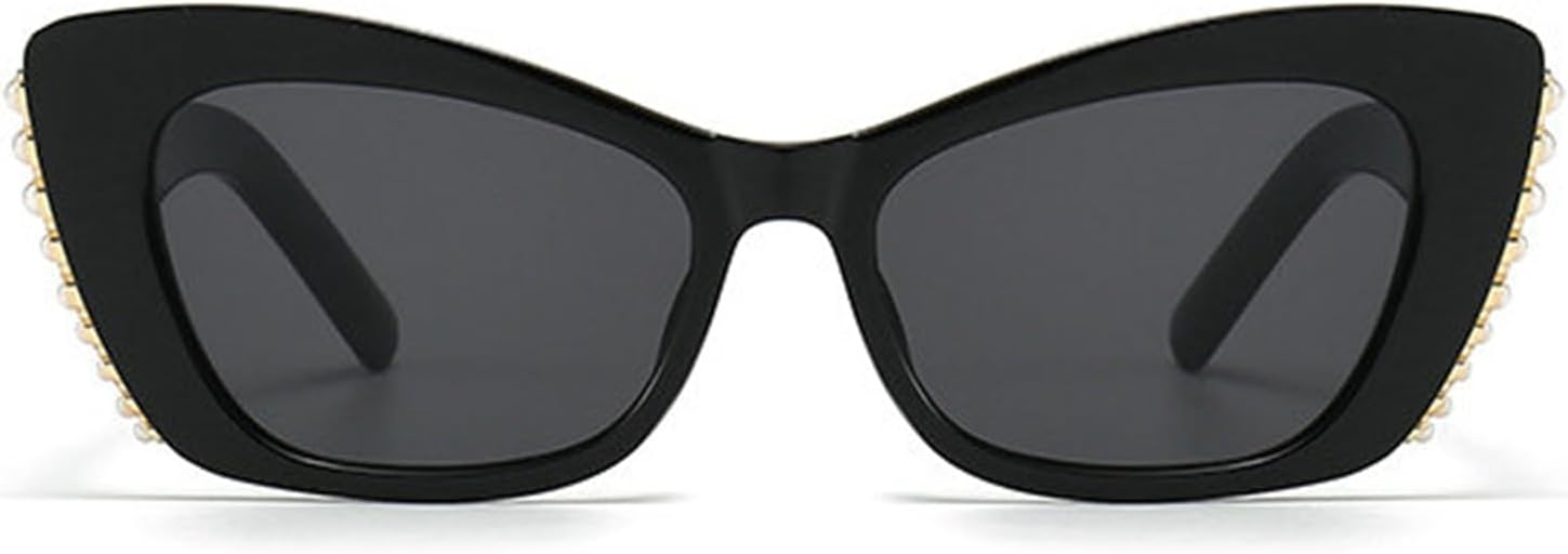 

Хелена Сексуальные жемчужные солнцезащитные очки «кошачий глаз» для женщин и мужчин, роскошные дизайнерские солнцезащитные очки в винтажной оправе, женские очки для активного отдыха S67 helena, Black