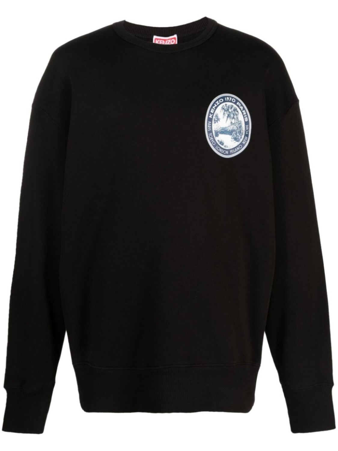 

Kenzo толстовка с нашивкой-логотипом, черный