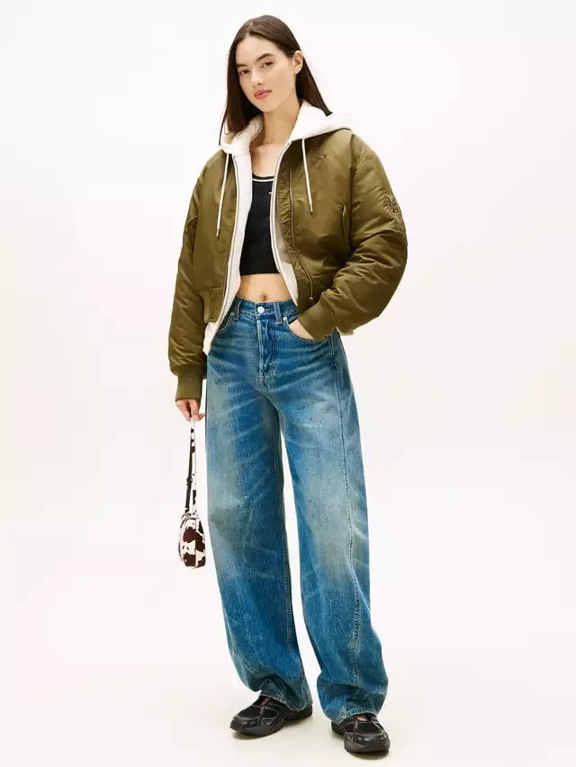 Базовая твиловая куртка-бомбер, цвет Тундра Олив Tommy Hilfiger — фото 3