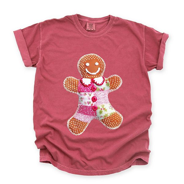 

Футболка с принтом в стиле пэчворк в горошек и имбирными пряниками Simply Sage Market, Crimson