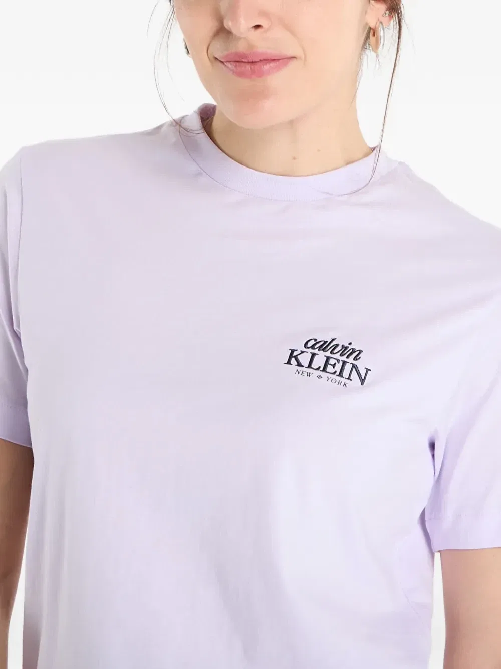 Футболка с вышитым логотипом Calvin Klein, фиолетовый — фото 4