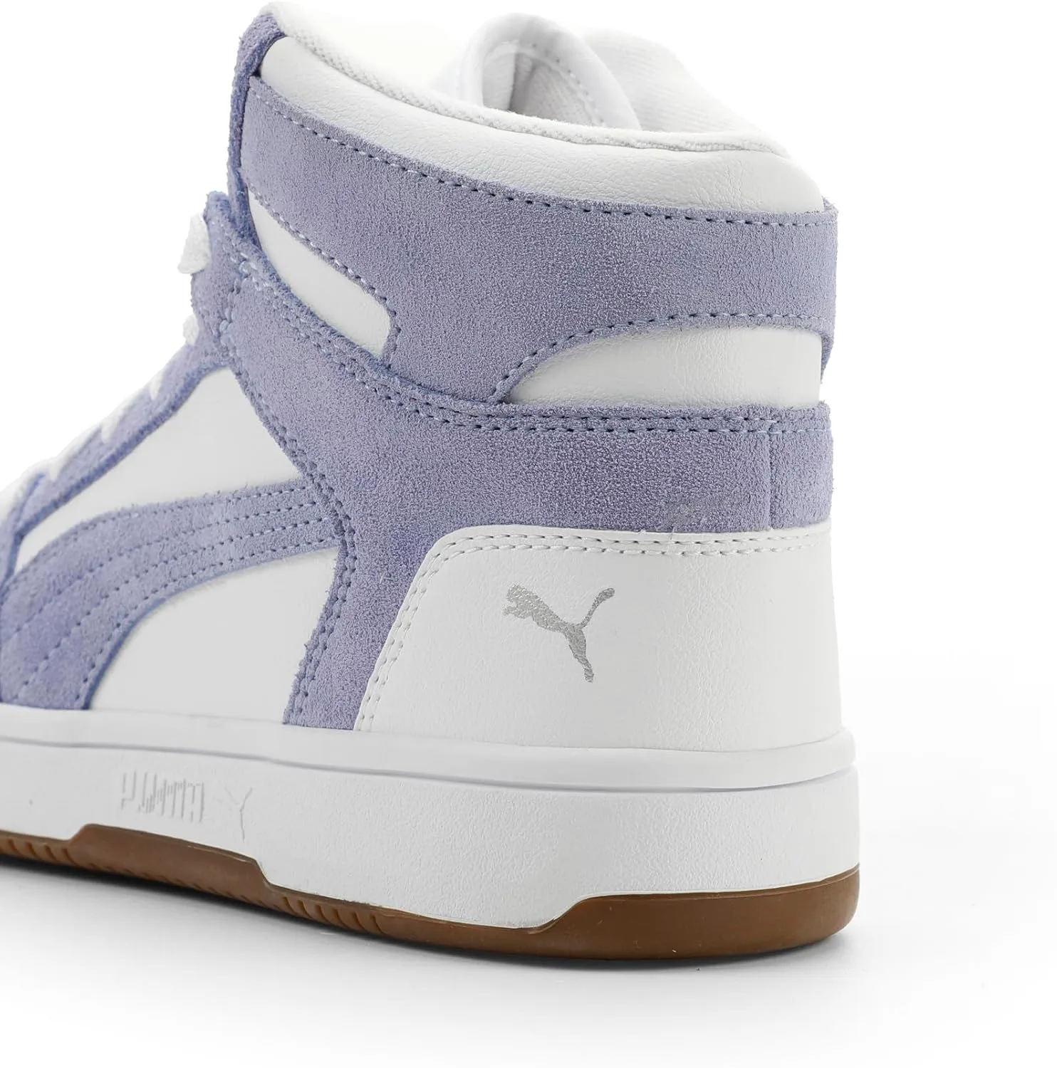 Женские кроссовки Puma Rebound Layup Luster Mid, белый/лавандовый/серебристый — фото 2