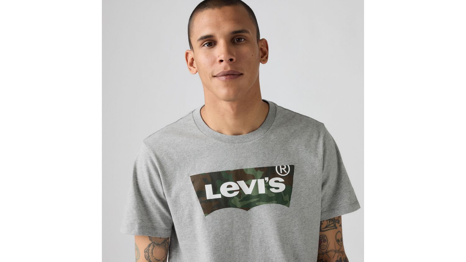 Классическая футболка с рисунком Levi's, Mid Tone Heather Grey - Grey — фото 4