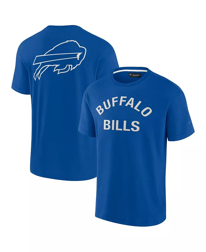 

Мужская и женская супермягкая футболка с коротким рукавом Royal Buffalo Bills Fanatics Signature