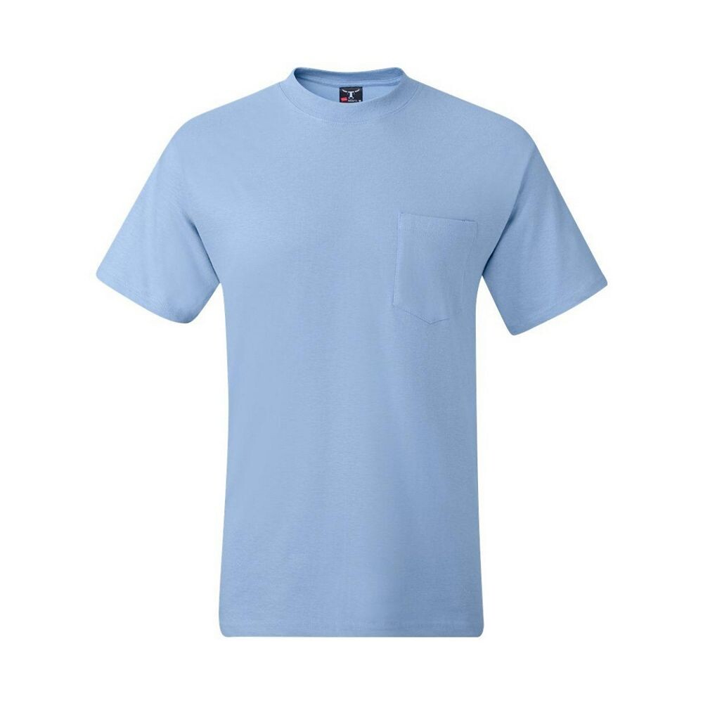 

Футболка с простым карманом Beefy-T Floso, цвет Light Blue