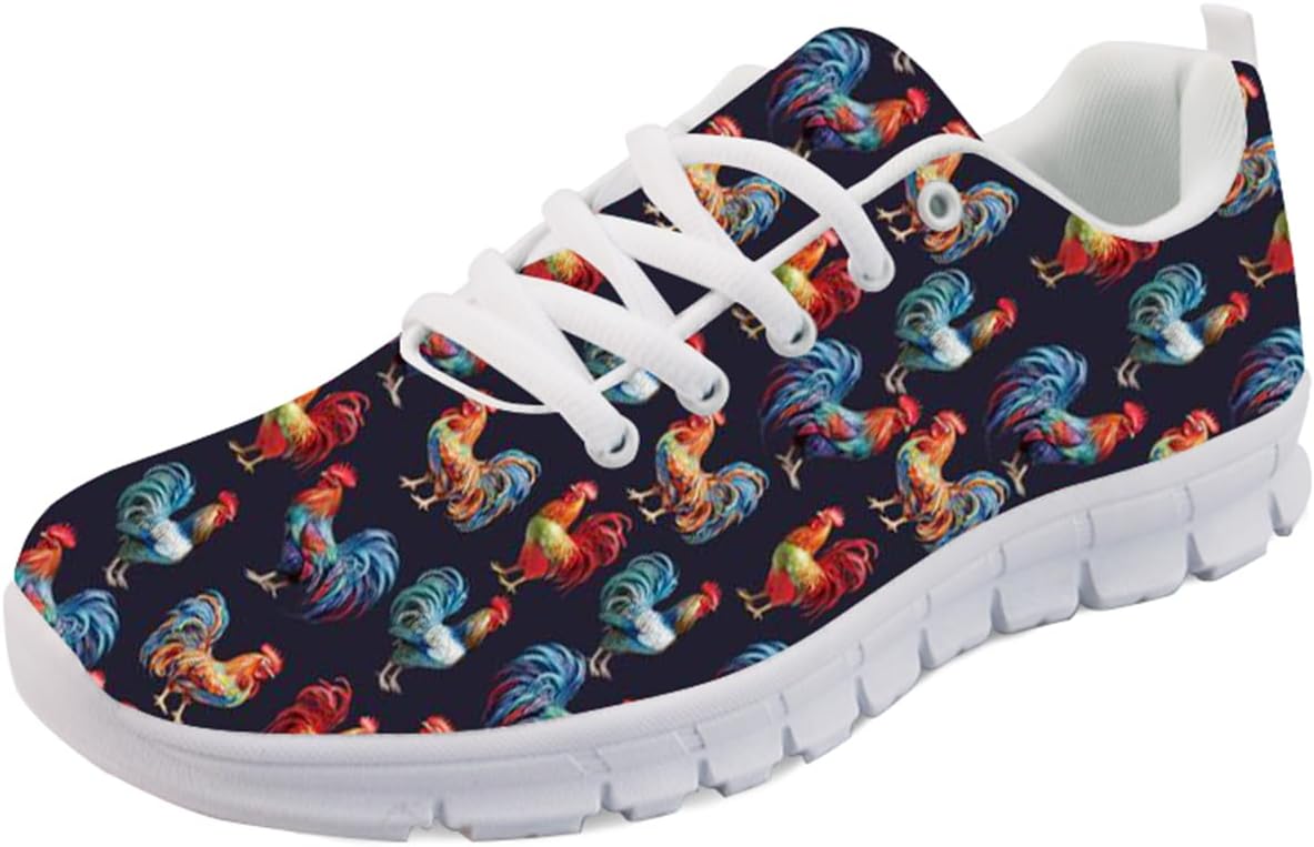 

Кроссовки Forchrinse Hawaiian Corgi Palm для бега для мужчин и женщин, мягкие спортивные, для тренажерного зала и джоггинга, Colorful Rooster