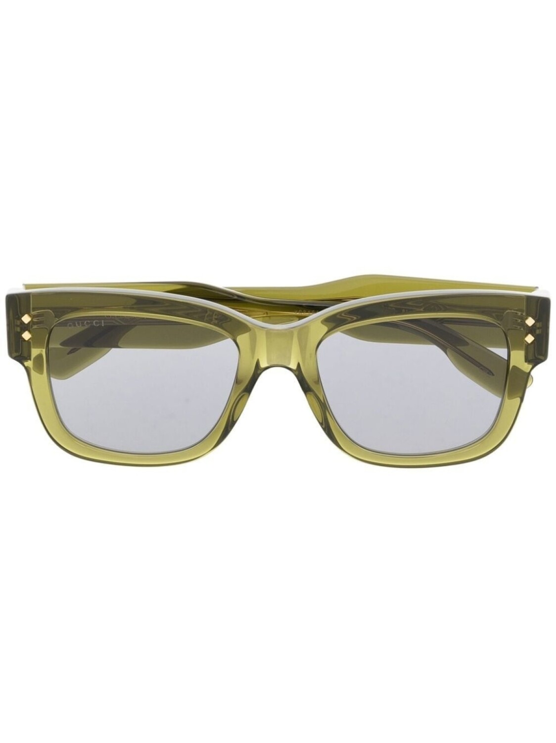

Солнцезащитные очки в прозрачной квадратной оправе Gucci Eyewear, зеленый