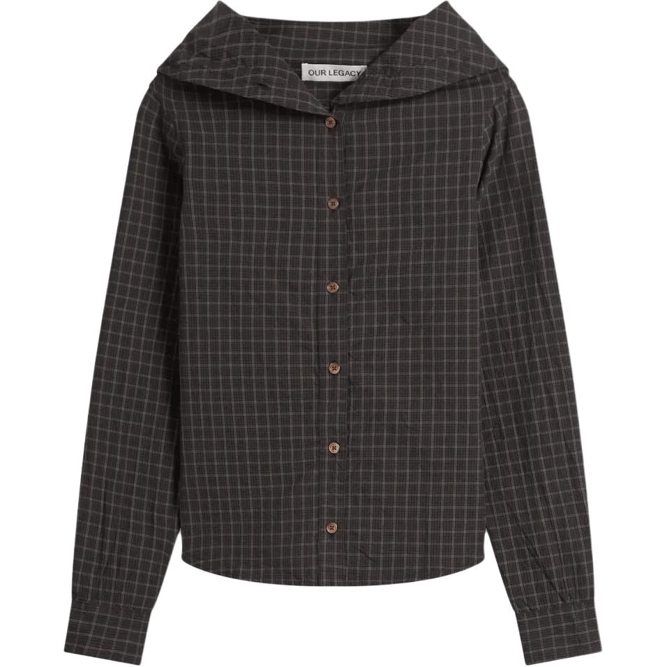 

Клетчатая рубашка с длинными рукавами Our Legacy, черный