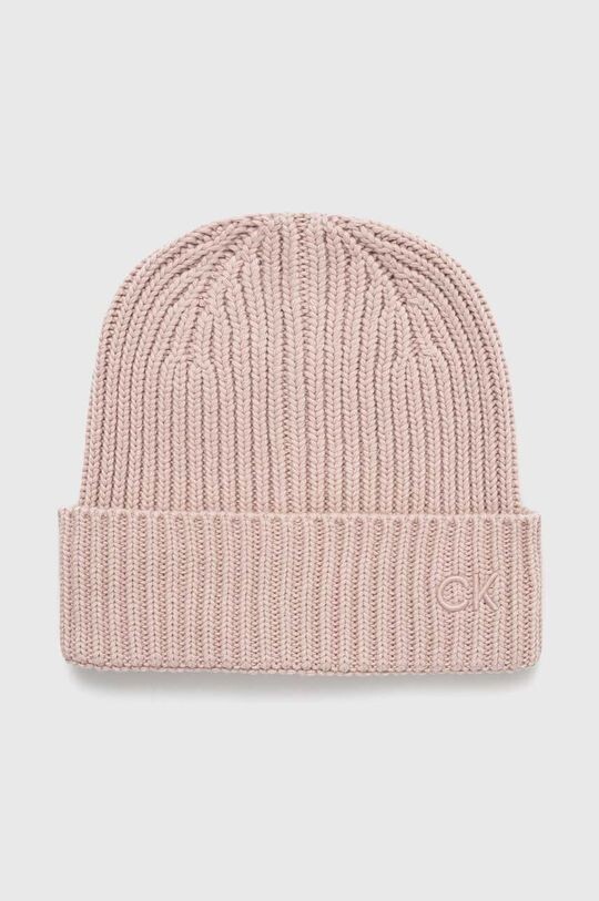 

Шапка из смесовой шерсти Calvin Klein, розовый