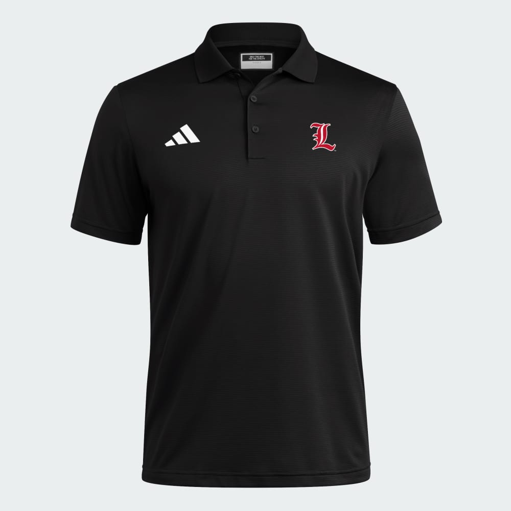

Спортивная футболка Adidas Louisville Cardinals Coaches Ottoman Polo, черный/белый
