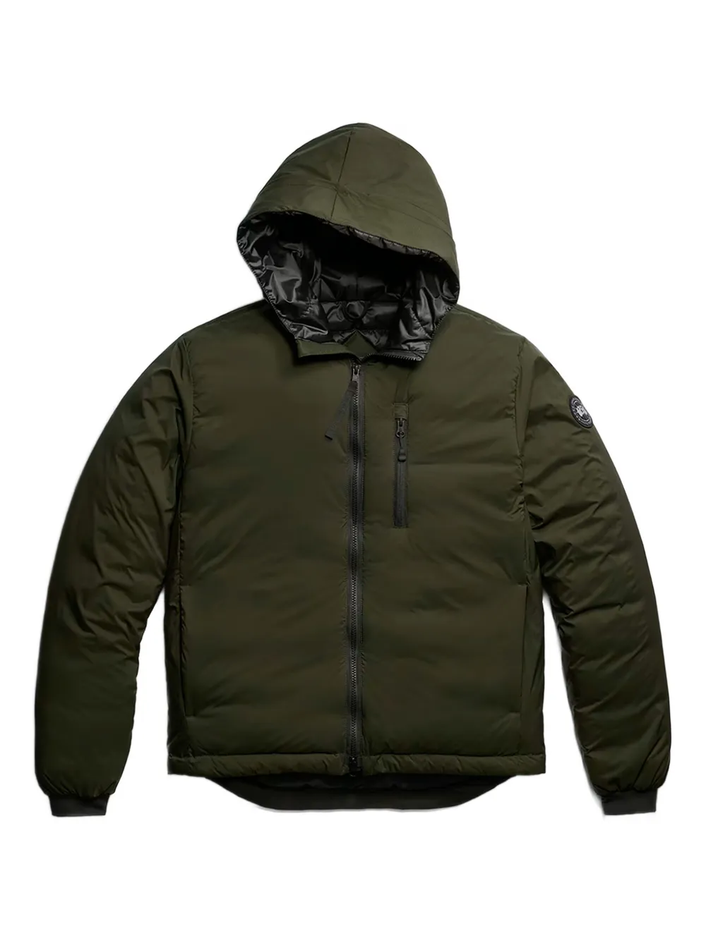 

Пуховик на молнии с капюшоном Canada Goose, зеленый