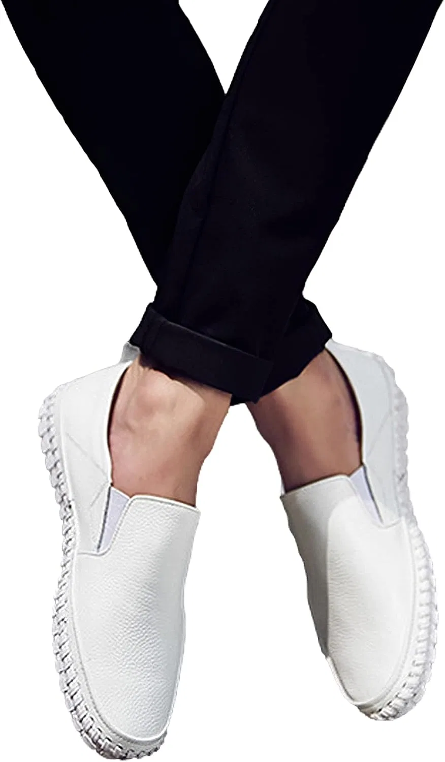 Лоферы мужские rismart White — фото 2
