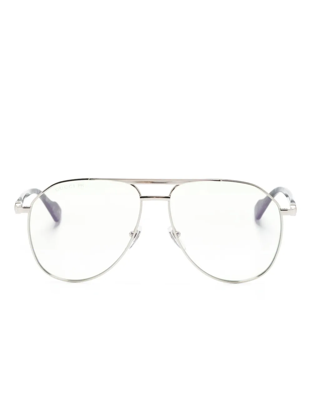 

Солнцезащитные очки-пилоты Gucci Eyewear, серый