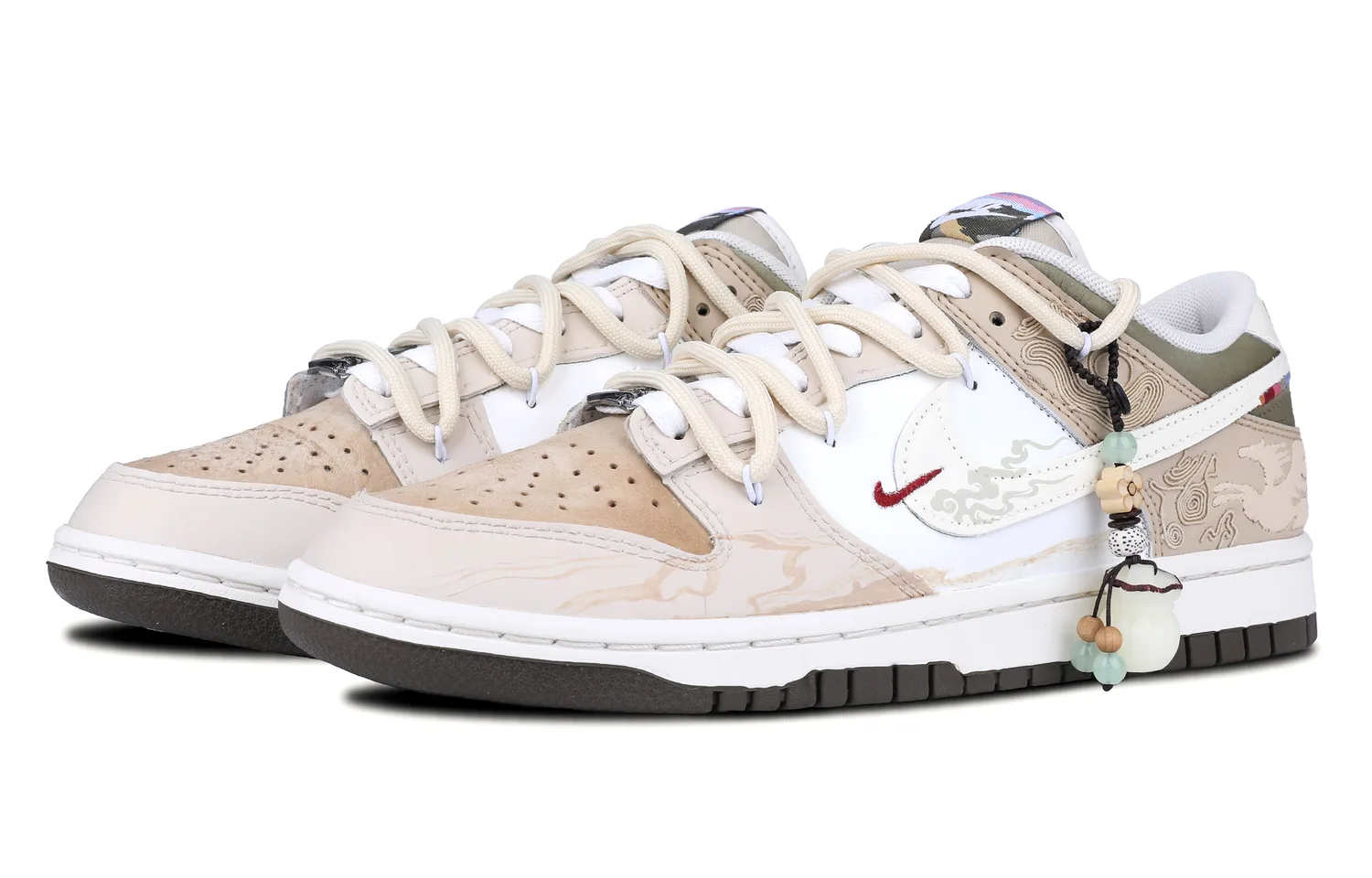 Nike Кроссовки для скейтбординга Dunk Pegasus Pack Abrasion Resistant низкие мужские бежево-коричневые — фото 4